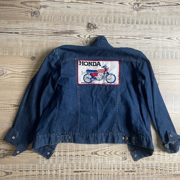 Levi's Jackets & Blazers - VINTAGE LEVIS DEMIN JACKET SMALL HONDA BIKER PATCH